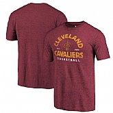 Cleveland Cavaliers Fanatics Branded Wine Vintage Arch Tri Blend T-Shirt